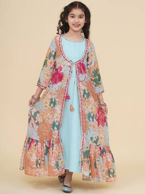 Floral print fit & flare maxi dress 1