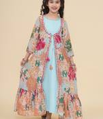 Floral print fit & flare maxi dress