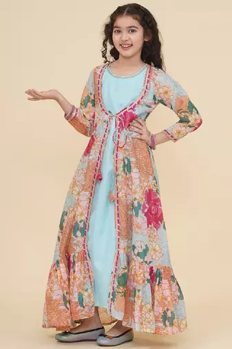 Floral print fit & flare maxi dress