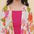 Floral print lace fit & flare maxi dress