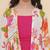 Floral print lace fit & flare maxi dress