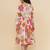 Floral print lace fit & flare maxi dress