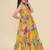 Girls round neck floral print fit & flare dress