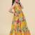 Girls floral printed gown midi dress