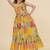Girls floral printed gown midi dress