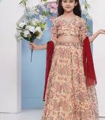 Girls printed ready to wear lehenga & blouse with dupatta