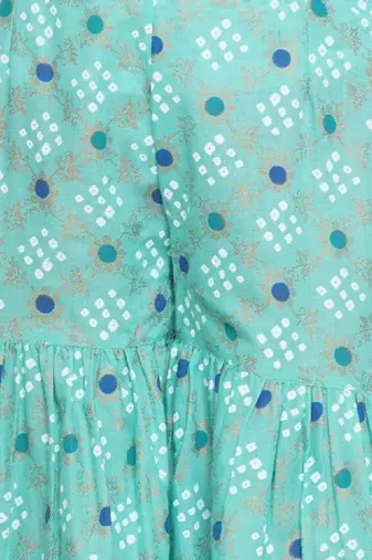 Girls floral printed cotton kurti with sharara & dupatta