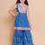 Girls floral embroidered cotton kurti with sharara