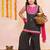 Girls floral embroidered cotton kurti with sharara & dupatta