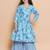 Girls floral printed cotton kurta with sharara