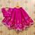 Girls pink floral embroidered silk zari ready to wear lehenga & blouse