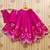 Girls pink floral embroidered silk zari ready to wear lehenga & blouse