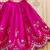 Girls pink floral embroidered silk zari ready to wear lehenga & blouse