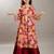 Girls floral printed anarkali kurta with skirt