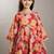 Girls floral printed anarkali kurta with skirt