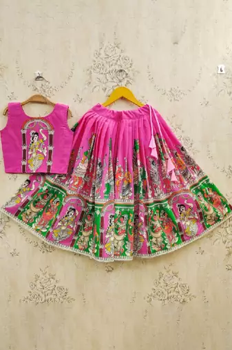 Girls printed ready to wear lehenga & blouse