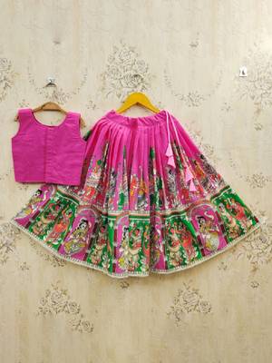 Girls printed ready to wear lehenga & blouse 2
