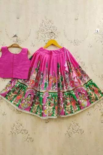 Girls printed ready to wear lehenga & blouse