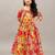 Girls floral print tiered gown maxi dress with jacket