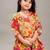 Girls floral print tiered gown maxi dress with jacket