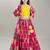 Girls ikat digital printed ready to wear lehenga & blouse with jacket