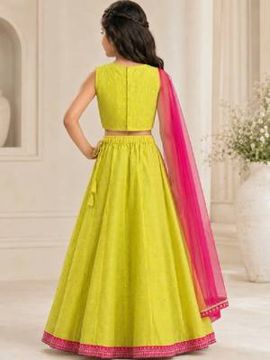 Girls sequinned ready to wear lehenga & blouse with dupatta 3