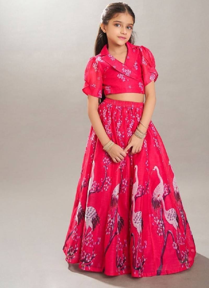 Girls digital printed ready to wear lehenga & choli