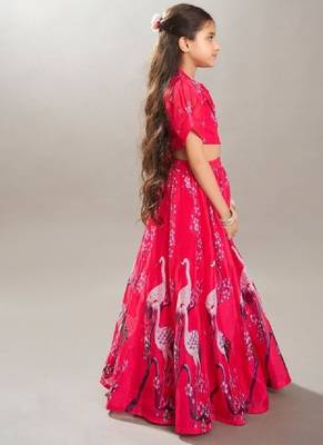 Girls digital printed ready to wear lehenga & choli 3