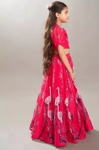 Girls digital printed ready to wear lehenga & choli