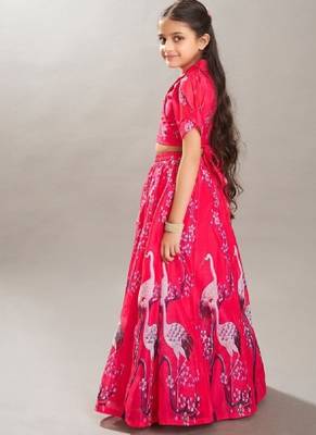 Girls digital printed ready to wear lehenga & choli 4