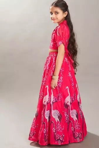 Girls digital printed ready to wear lehenga & choli