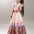 Girls digital peacock printed shirt collar ready to wear lehenga & blouse