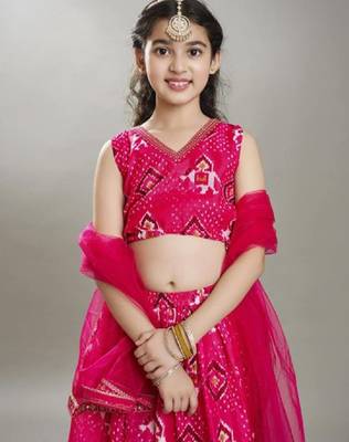 Girls digital printed ready to wear lehenga & blouse with dupatta 2