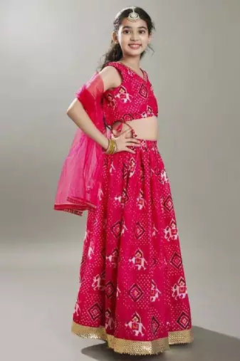 Girls digital printed ready to wear lehenga & blouse with dupatta