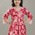 Girls floral printed angrakha pure cotton kurta with trousers