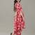 Girls floral printed angrakha pure cotton kurta with trousers