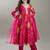 Girls floral printed kurta with trousers & dupatta