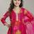 Girls floral printed kurta with trousers & dupatta