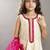 Girls ethnic motifs woven design sequinned kurta with salwar & dupatta