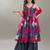 Girls floral printed anarkali kurta with sharara & dupatta