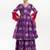 Girls floral printed anarkali kurta with palazzo & dupatta