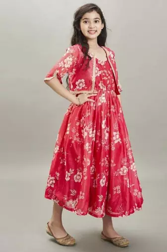 Floral print fit & flare maxi dress