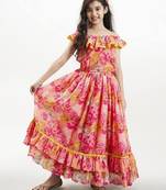 Fit & flare maxi dress