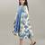 Girls floral embroidered satin fit & flare dress