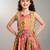 Floral print off-shoulder jacquard fit & flare maxi dress