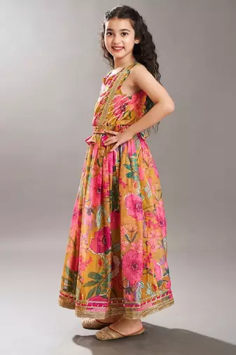 Floral print off-shoulder jacquard fit & flare maxi dress