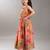 Floral print off-shoulder jacquard fit & flare maxi dress