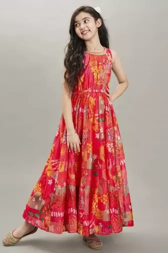 Floral print fit & flare maxi dress