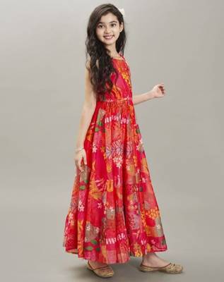 Floral print fit & flare maxi dress 3