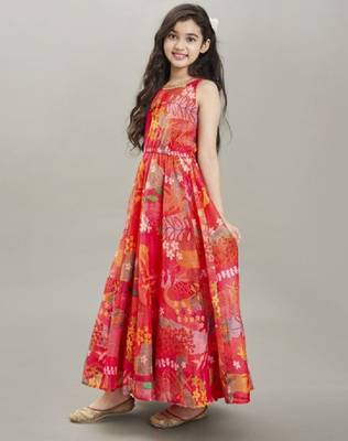 Floral print fit & flare maxi dress 4
